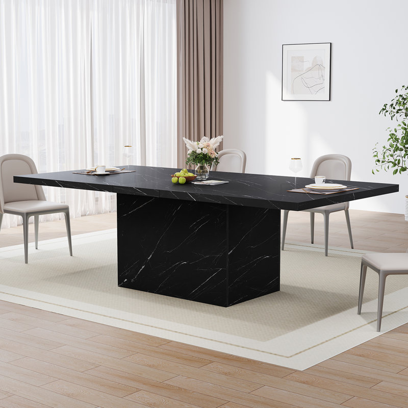 Table de salle à manger Eclat, Noir, H 29,9 po x L 70,87 po x l 31,5 po