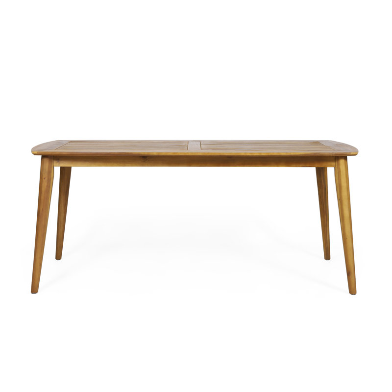 Outdoor Dining Table With Acacia Wood Frame （Only Include Table)