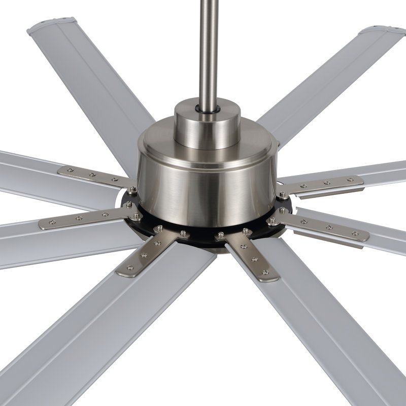 Indoor Ceiling Fan Without Light, With Remote Control, 72", Black