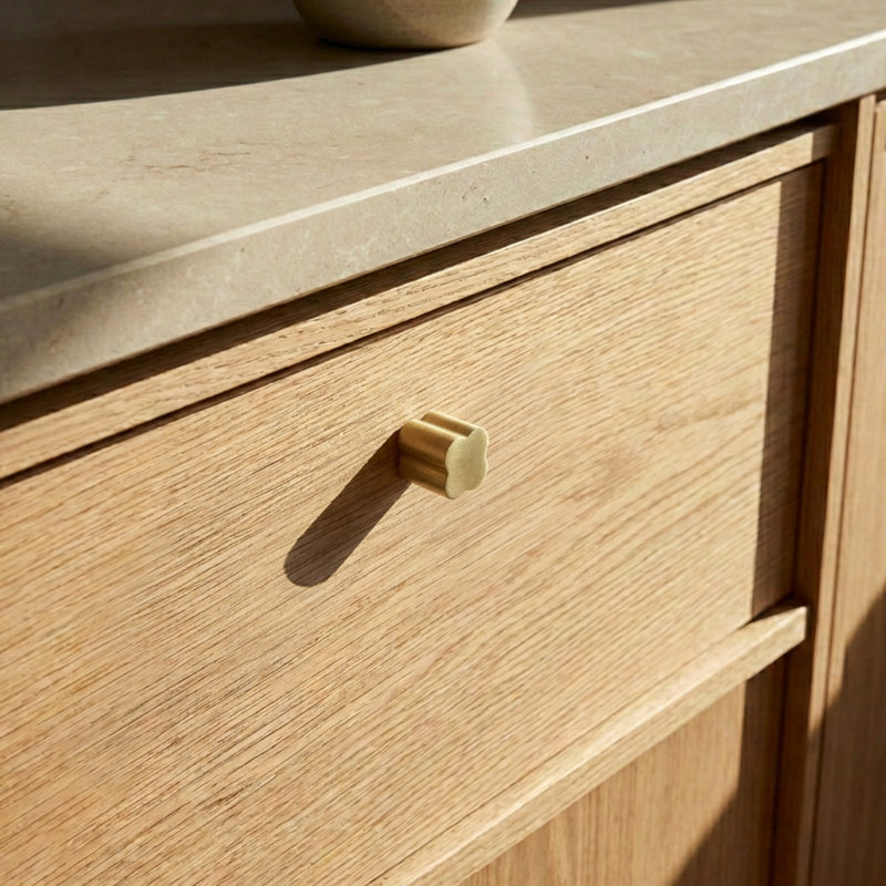 Redefine Hardware Clover Brass Cabinet Knob