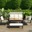 Ensemble de meubles de patio 5 pièces avec canapé rembourré