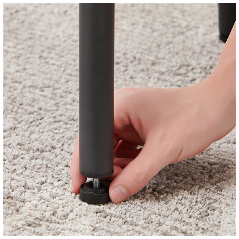 Ensemble de table de bar avec 4 tabourets de bar en polyuréthane avec dossier, l 47,24 po x l 23,62 po x H 35,43 po, Gris