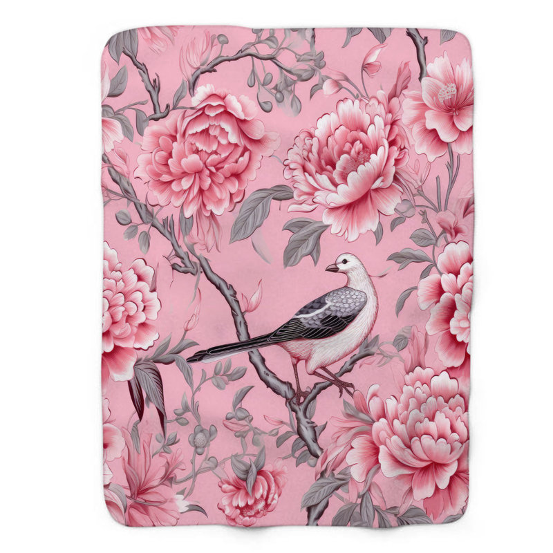Doux jeté de chinoiserie douce - jeté en S de qualité supérieure 1 pièce, Grand lit