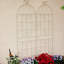Treillis de jardin en métal 71 po x 19,7 po, 2 pièces, rouille, blanc crème, mode d'assemblage simple Treillis 71 po x 19,7 po, métal, antirouille, crémeux, processus d'installation