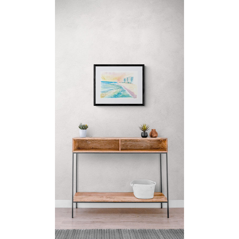 Cancun Mexico Beach Dreams Scene Print by Martina Bleichner, Black Framed Paper, 16" H x 20" W