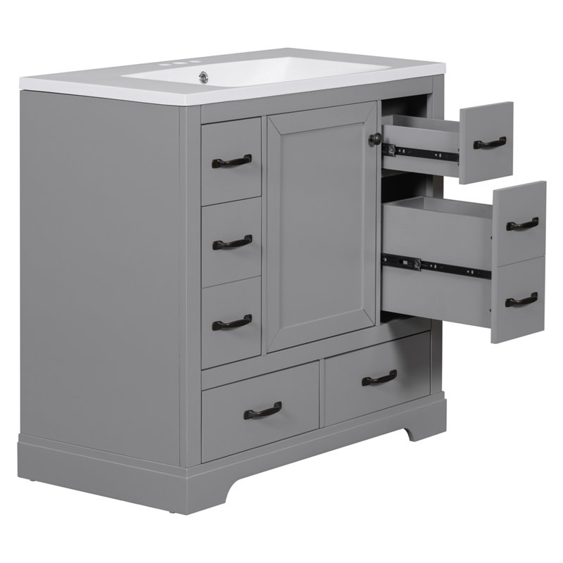 Rosaly 20" Single Bathroom Vanity Set, Gris