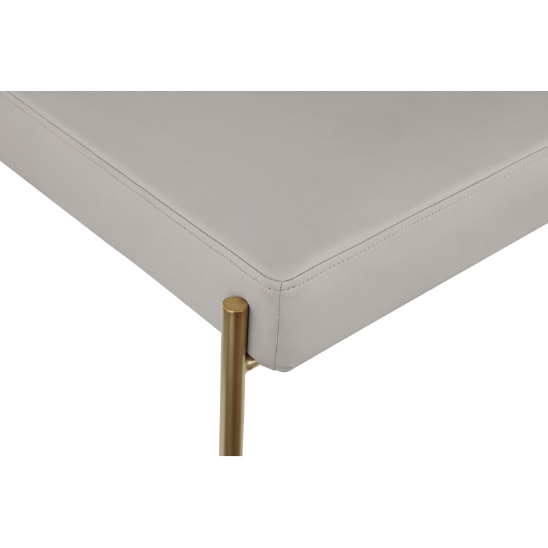 Chaise de salle à manger Carly, Tissu taupe bouclé