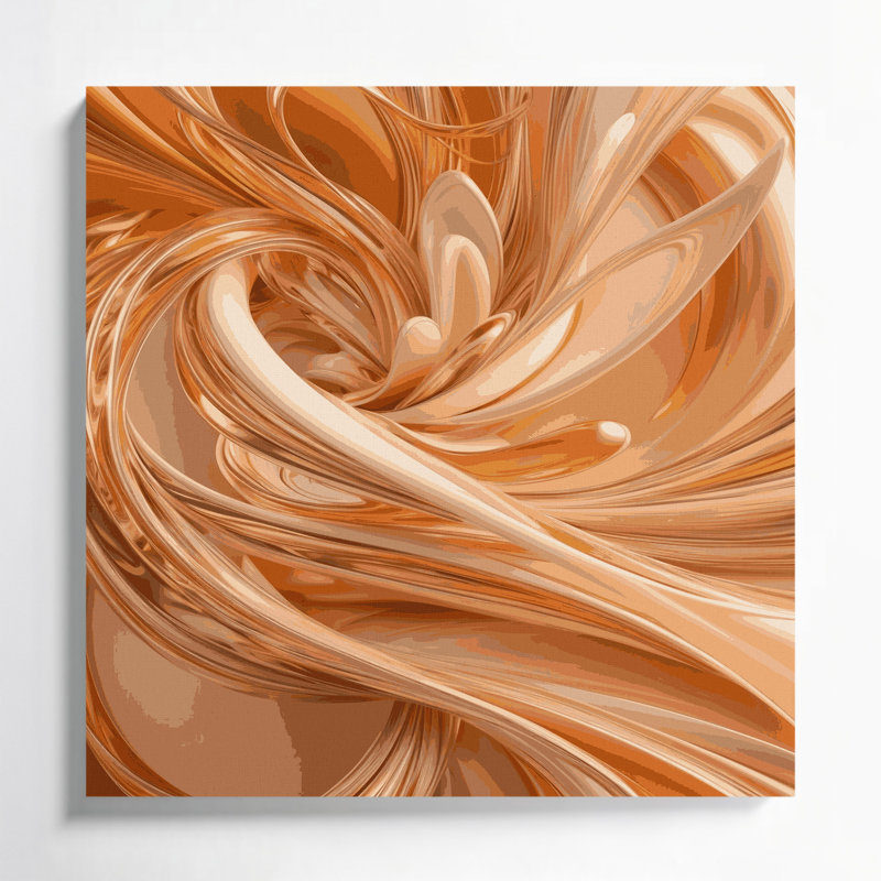Art numérique sur toile, abstraction numérique 4, H 12 po x l 12 po