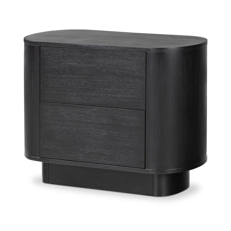 Paden Nightstand-Aged Black Acacia, Aged Black Acacia