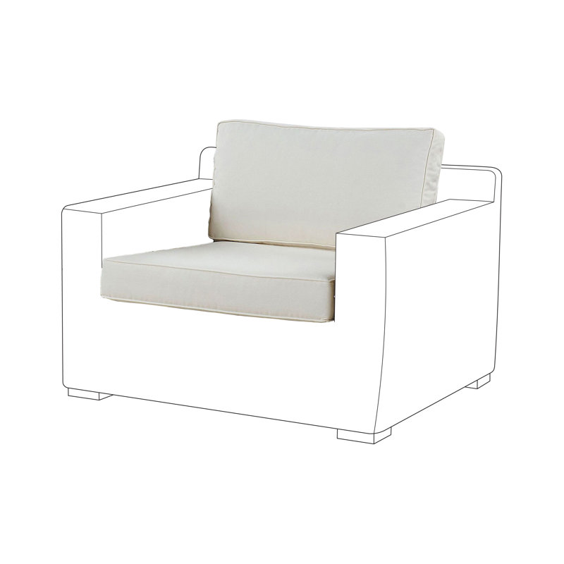 Outdoor Cushion Cover Set ARDEA White