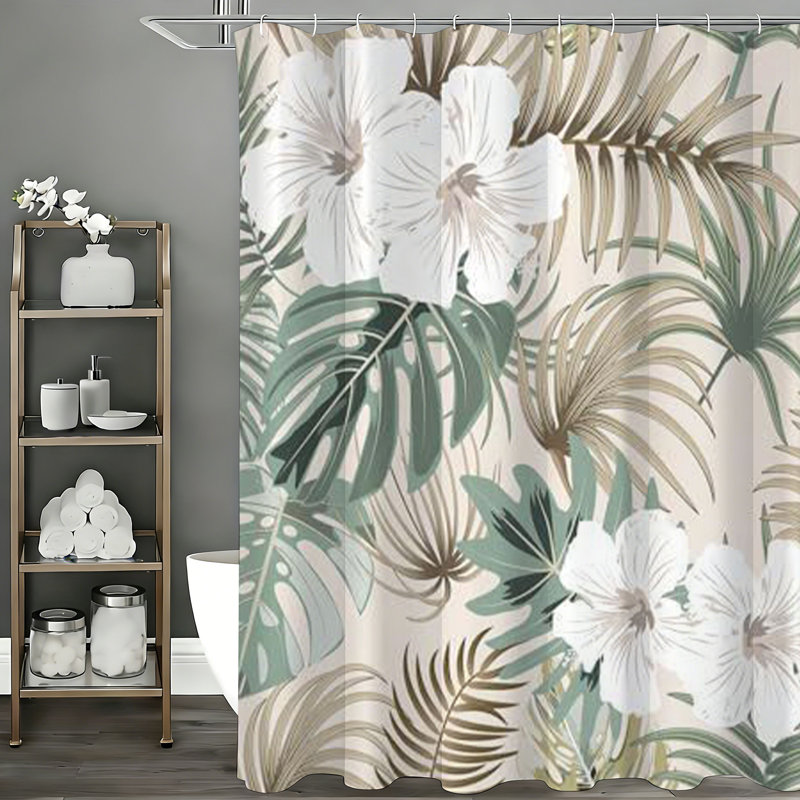 Shower Curtains with Hooks Included