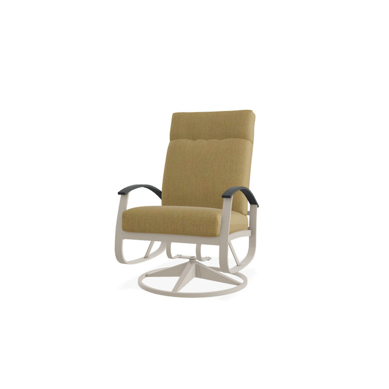 Belle Isle Outdoor Rocker Chair, Canvas Heather Beige Sunbrella® Canvas, Gloss White, Classic Graphite P30