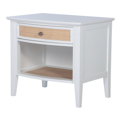 Table de chevet 1 tiroir blanc