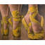 Ensemble de 4 napperons en polyester tressé - ballerines synchronisées