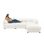 Canapé modulaire moderne en L 4 pièces avec rangement et 1 repose-pieds avec rangement-736057868