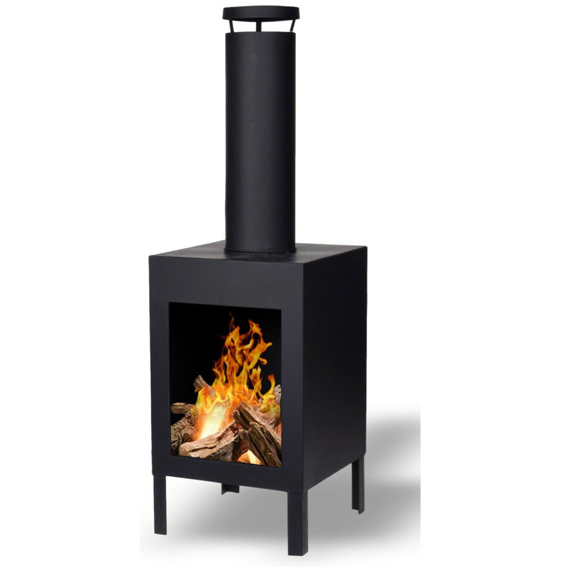 Caraline Square Steel Smokeless Chimnea