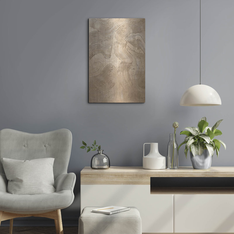 «Metallic - Copper» par Design Fabrikken, art mural en métal, H 24 po x l 16 po