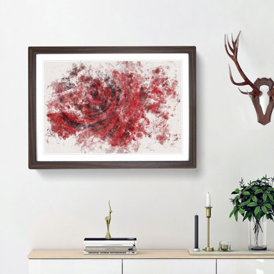 Dewdrops Upon A Red Rose - Picture Frame Painting