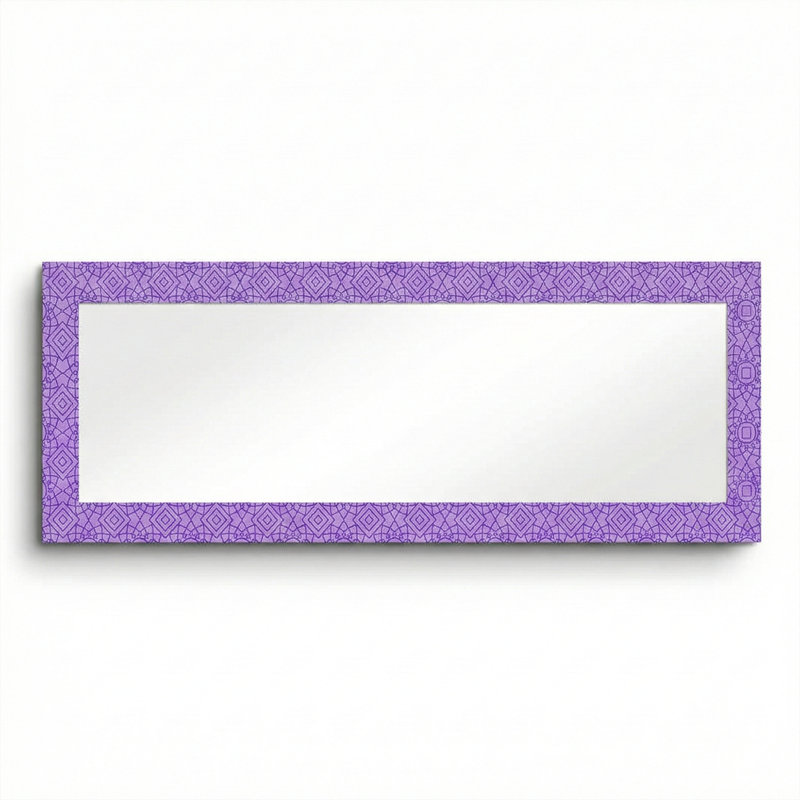 Menekse Solid Wood Mirror, Purple