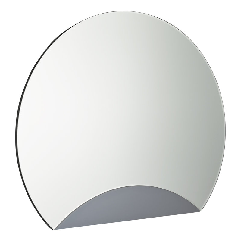 Freddye Flat Wall Mirror, Black