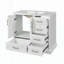 Meuble-lavabo traditionnel exquis avec lavabo en céramique et rangement abondant-113754485