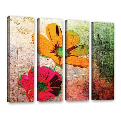 Yellow Pop 4 Piece Graphic Art on Wrapped Canvas Set -  Red Barrel StudioÂ®, RDBS7900 33264149