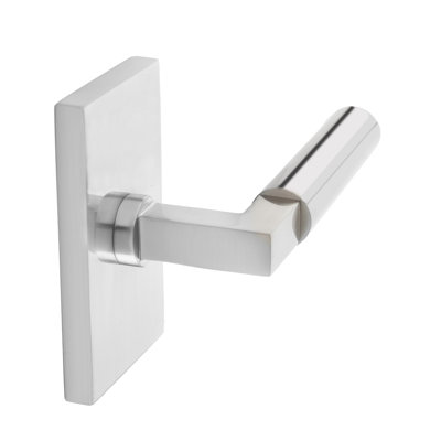 Bravura 845-8 Sumpter Passage Lever on Rectangular Contemporary Rose in Satin Nickel
