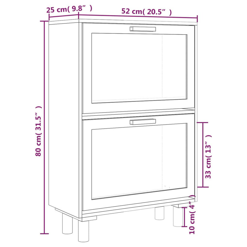 Flip Down Shoe Storage, Brown