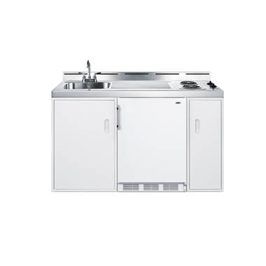 Avanti 30 Compact Miniature Kitchen, Stainless Steel Countertop, in White  (CK3016)