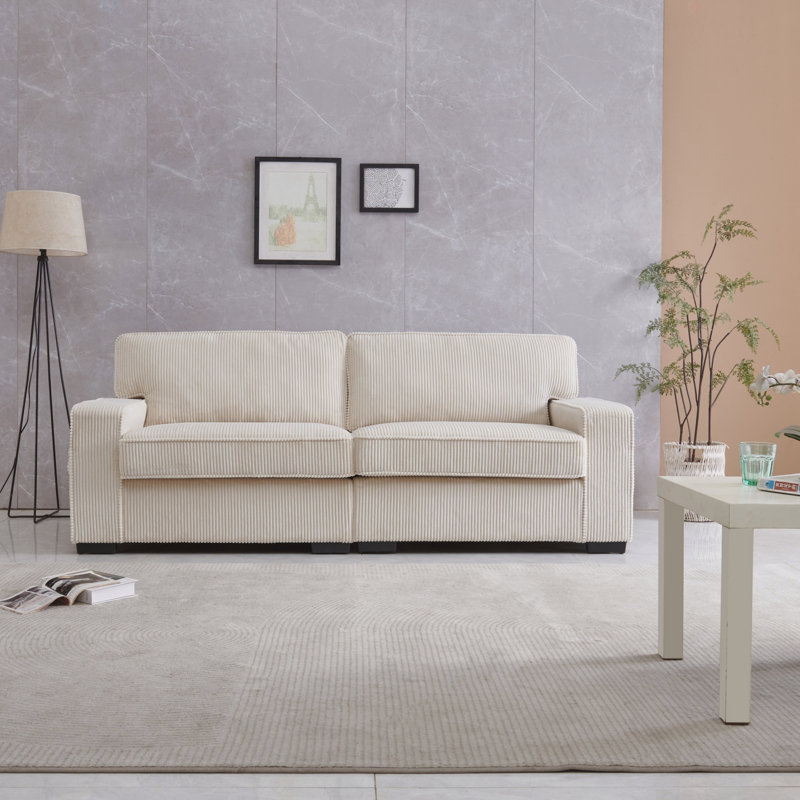 Causeuse moderne pour salon, chambre à coucher, Crème, crème