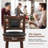 Upholstered Bar Stools Set Of 2 With Curved Backrest And Footrest-478670959