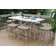 7 Pc. Antique Wash Eucalyptus Counter Height Set With Rope Stools