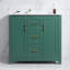 Meuble-lavabo de 36 po avec lavabo simple, meuble-lavabo encastré, armoire de rangement avec 2 portes et 2 tiroirs, fermeture en douceur, rangement multifonctionnel-757860392