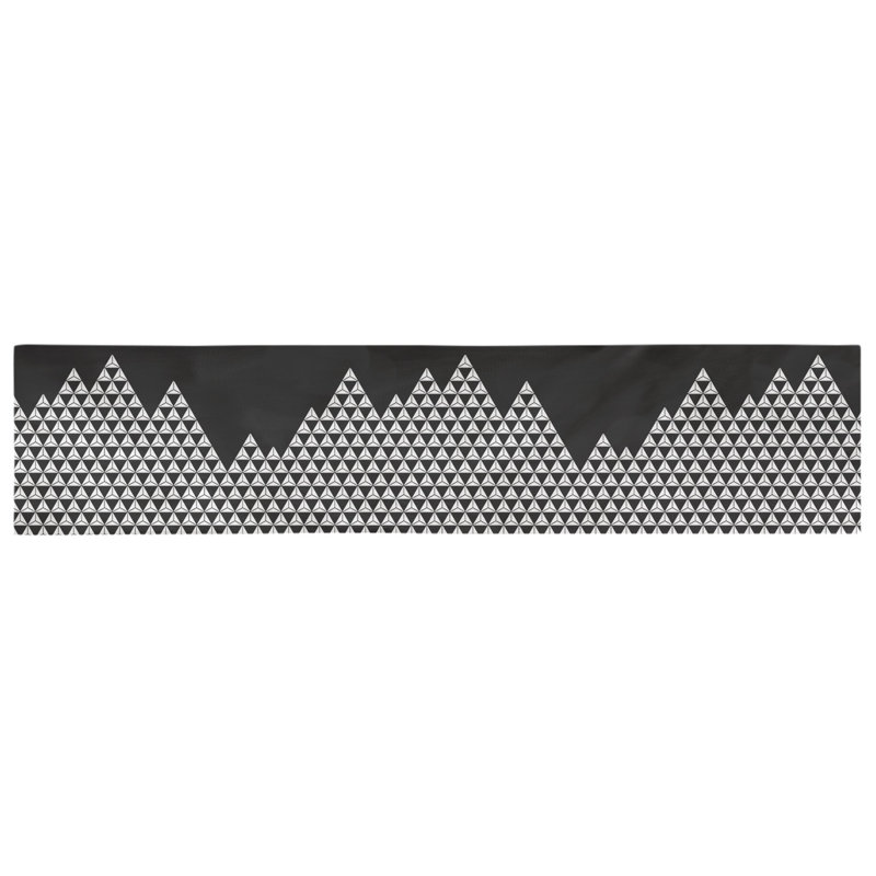 Chemin de table mountain Avicia, 73,5 po x 17,5 po, Polyester, Noir