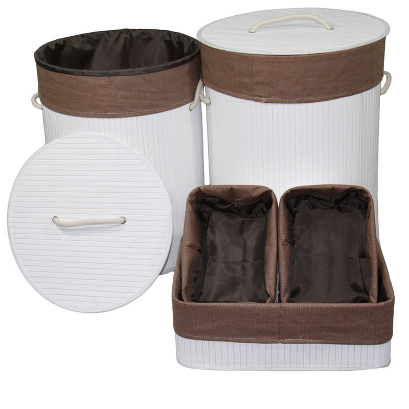 Ensemble de 5 bacs de rangement en tissu