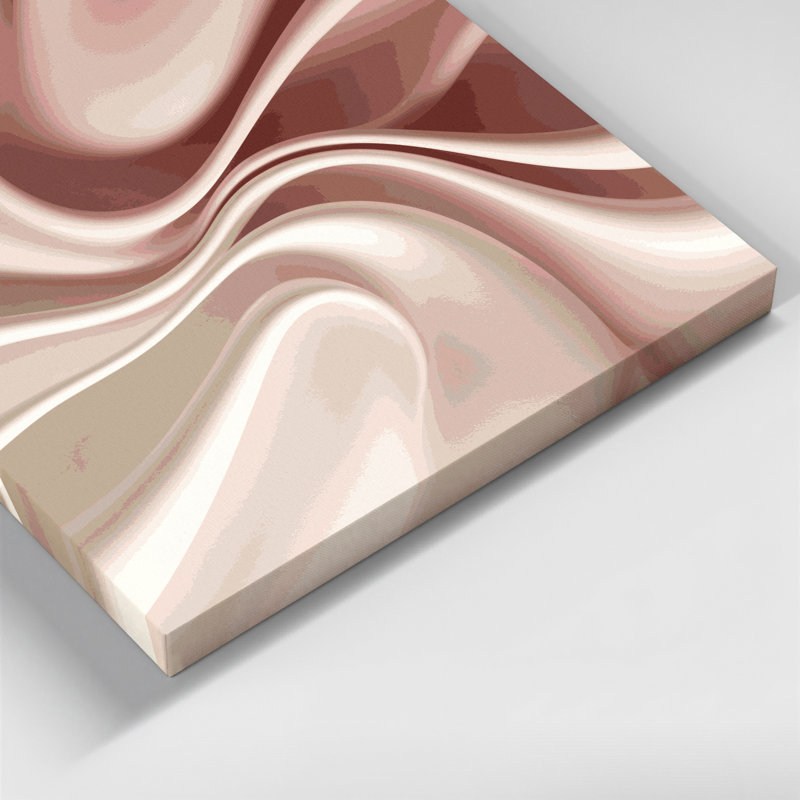 «Gradient Abstract 80», art mural sur toile rose, H 12 po x l 12 po