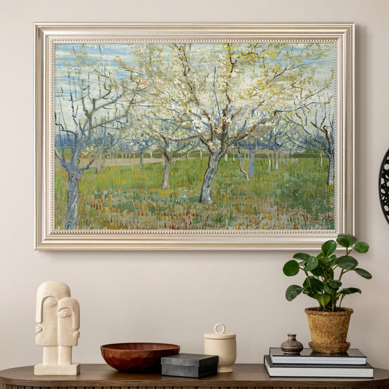 Le verger rose, 1888 - Vincent van Gogh - Toile encadrée sur mesure, Format intérieur 20 po x 28 po, Toile avec cadre