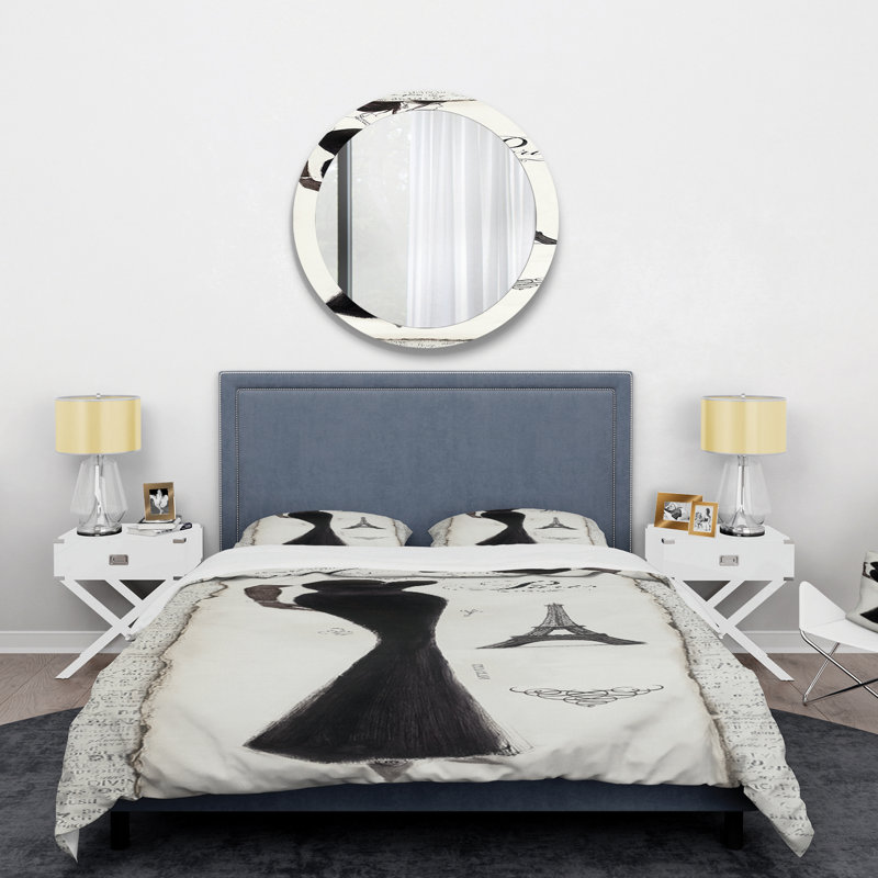 Ensemble de housse de couette élégance paris, Housse de couette très grand + 2 taies décoratives