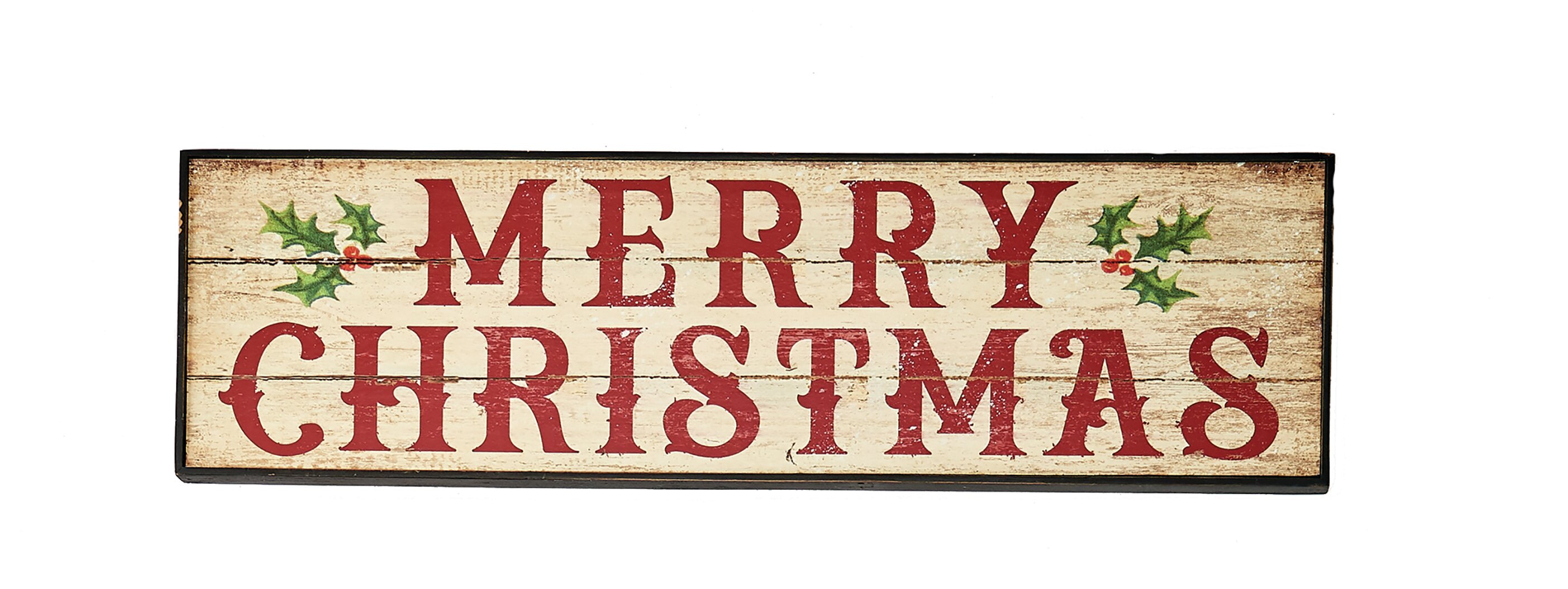 The Holiday Aisle® Wood Merry Christmas Decorative Accent & Reviews ...
