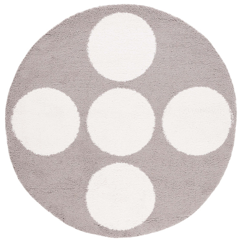 Calico Shag Performance Geometric Rug, Round 6'7"