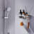 Wall Mounted Stainless Steel Shower Caddy with Hooks