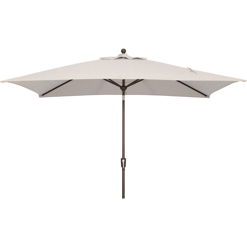 Parasol de marché rectangulaire 10 pi x 6,5 pi Launceston, Toile Sunbrella® naturel, Bronze