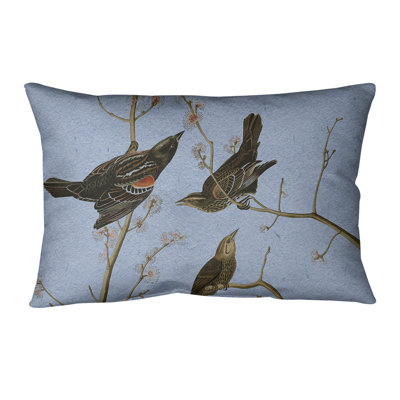 Winged Starling Lumbar Pillow
