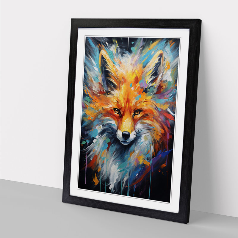 Single Picture Frame Print on Wood, 64cm H x 46cm W, Black Framed