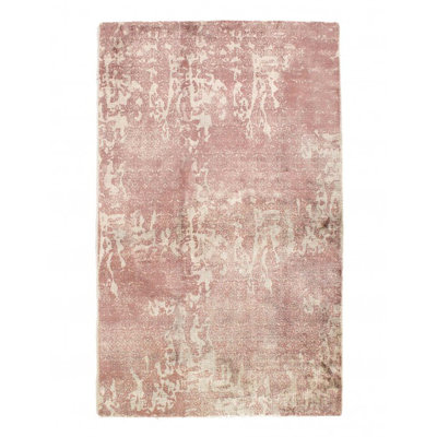 Despa Hand Loomed Silk Area Rug in Beige