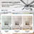 72" Modern Silver  Large Ceiling Fan with Dimmable LED Light and Remote Control DIY Shade 6-speed Reverisble Blades-5390696