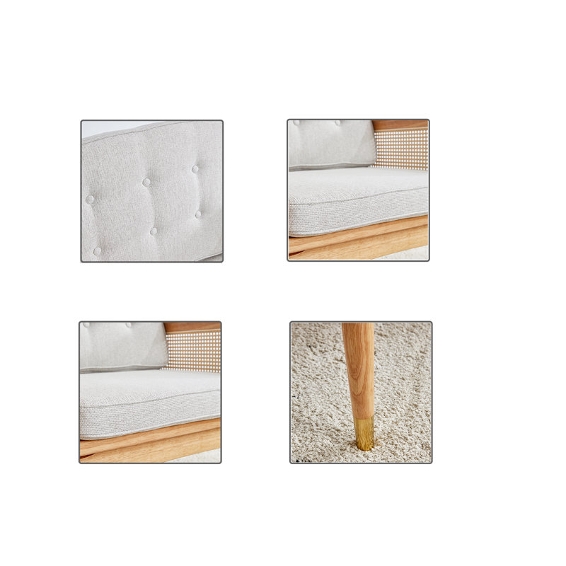 Fauteuil de 30 po de large Ahlayah, Naturel, Naturel