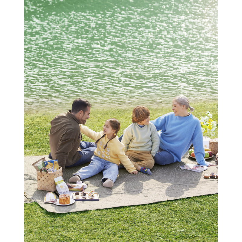 200x200cm Polyester Picnic Blanket, Ivory
