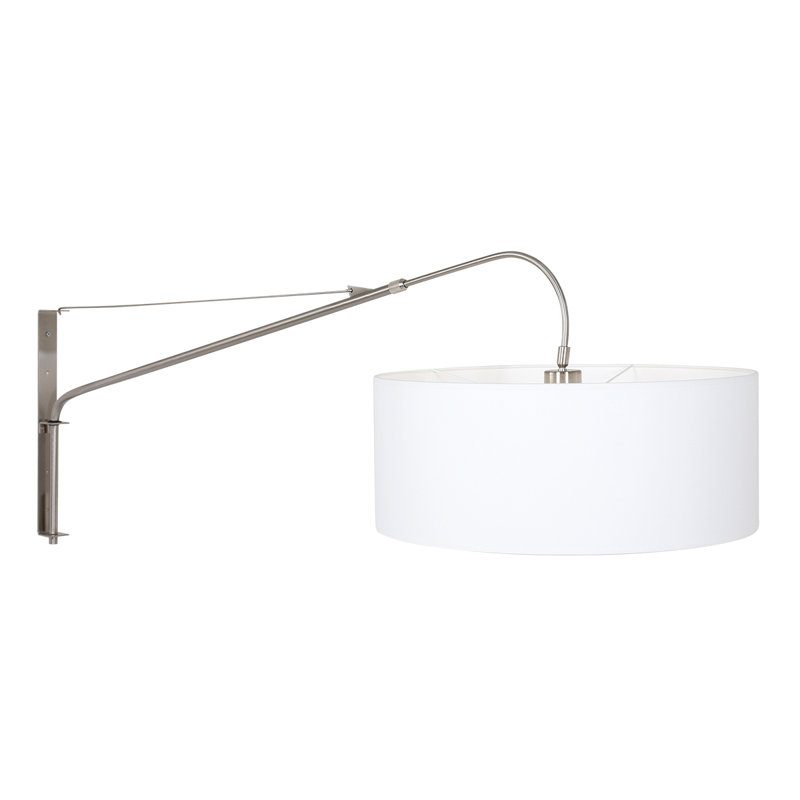 Owings Swing Arm Sconce, Steel, White
