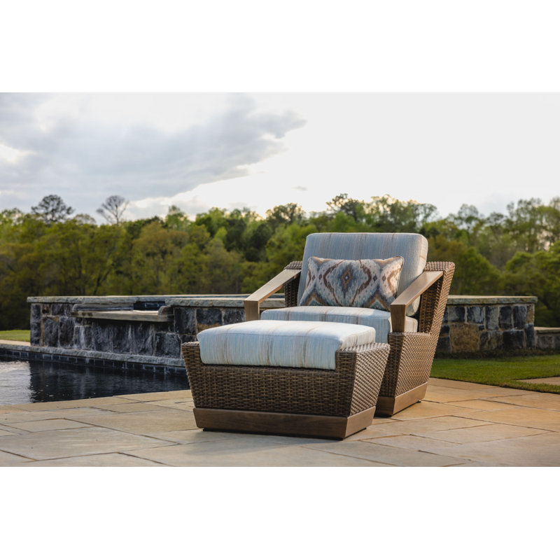 Charisma Outdoor Ottoman, Canvas Natural